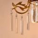Clear Glass Quartz Crystal Brass Decorative Chendelier